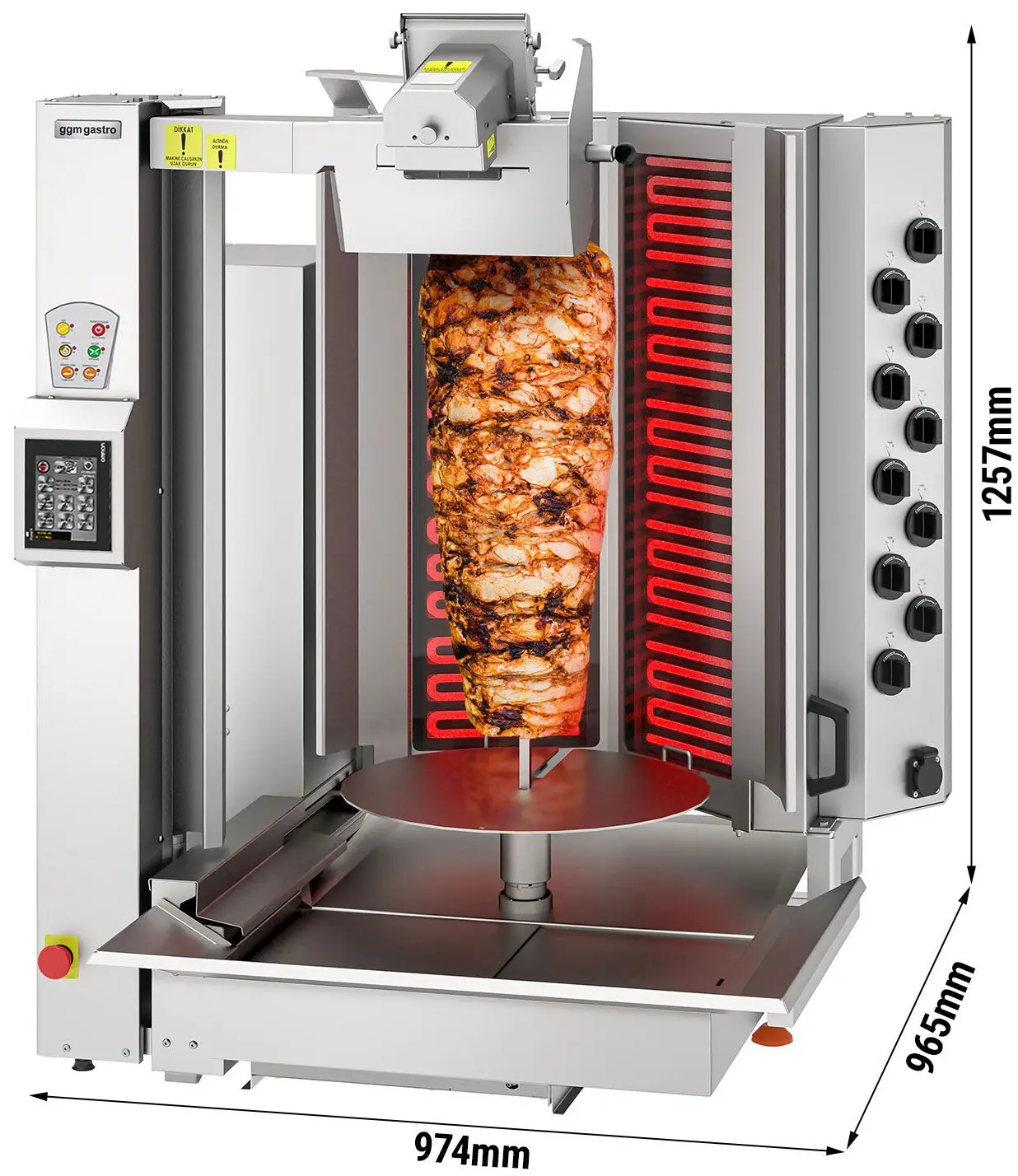 Робот-гриль для шаурмы GGM Gastro DRATVE120 (Inox) - 6