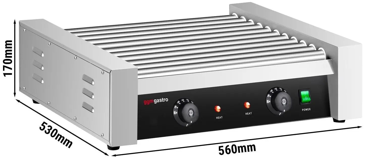 Роликовый гриль GGM Gastro HDGJ11N (Black/Inox) - 6