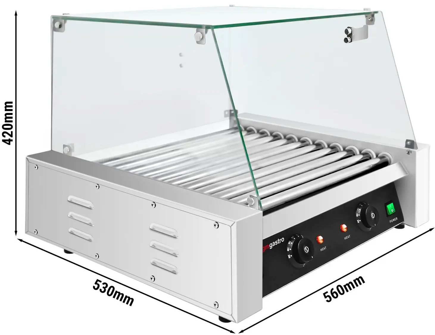 Grill cu role GGM Gastro HDGJ11N#GHDGJ11N (Black/Inox) - 6