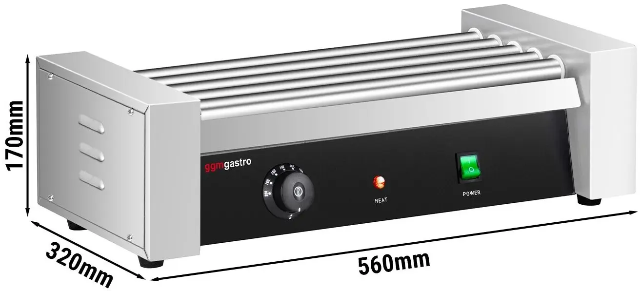 Роликовый гриль GGM Gastro HDGJ5N (Black/Inox) - 6