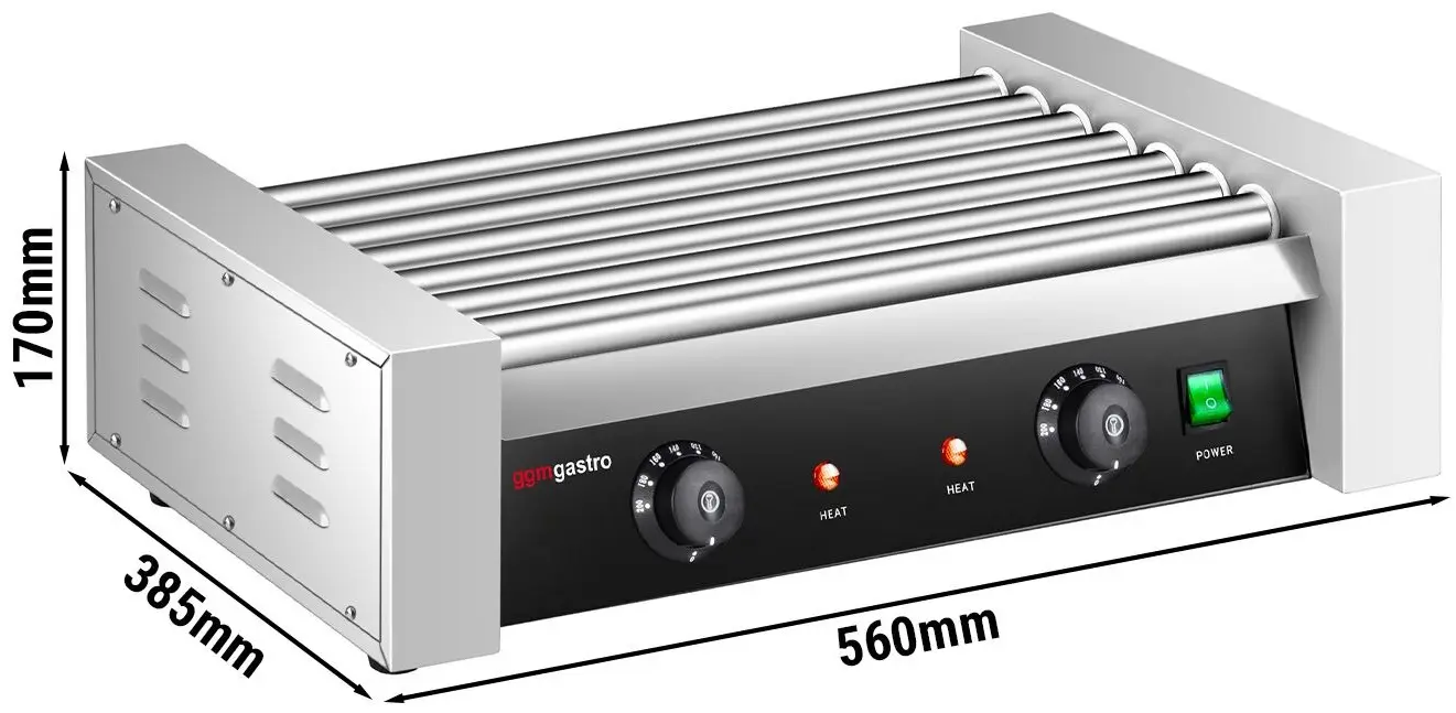 Роликовый гриль GGM Gastro HDGJ7N (Black/Inox) - 6