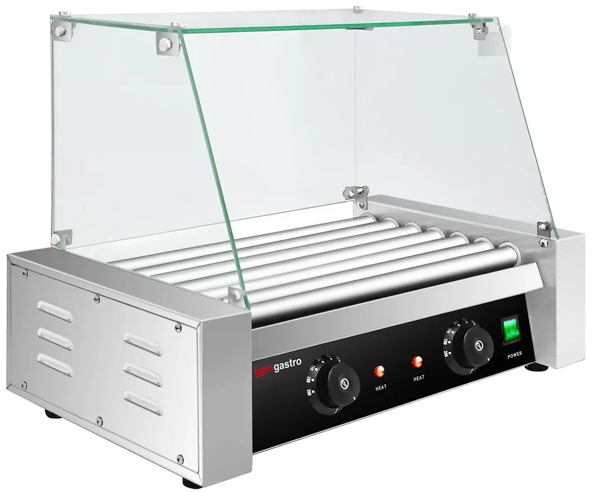 Grill cu role GGM Gastro HDGJ7N#GHDGJ7N (Black/Inox)