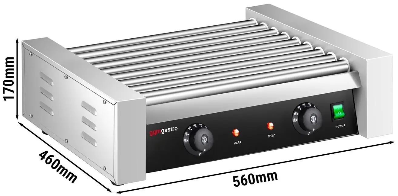 Grill cu role GGM Gastro HDGJ9N (Black/Inox) - 6