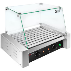 Grill cu role GGM Gastro HDGJ9N#GHDGJ9N (Black/Inox)