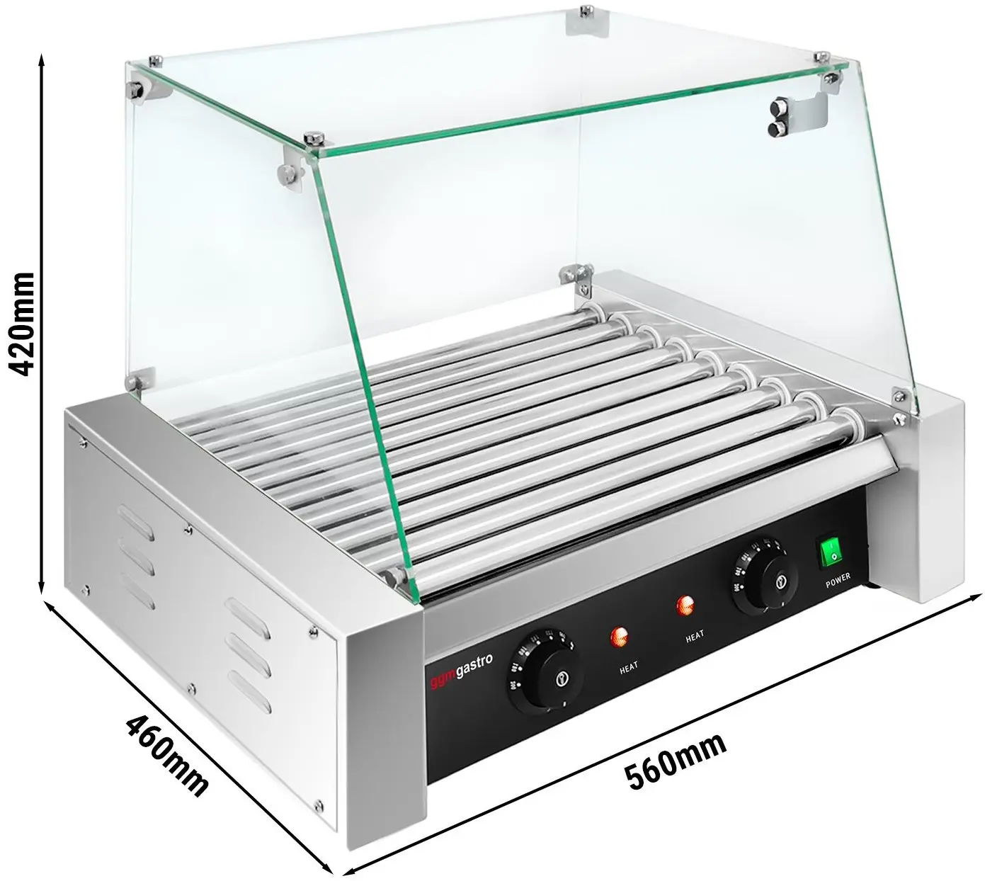 Grill cu role GGM Gastro HDGJ9N#GHDGJ9N (Black/Inox) - 6