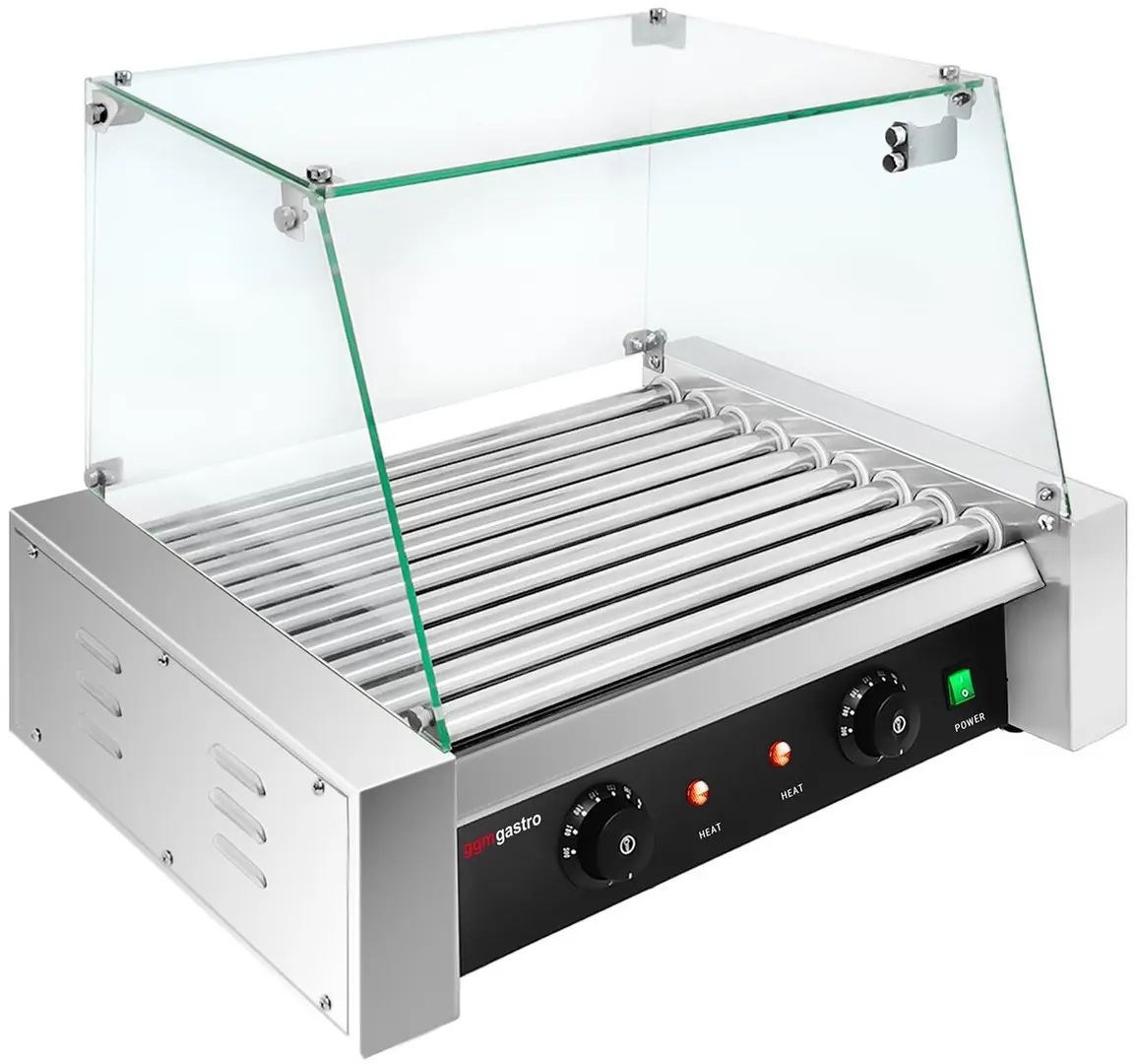 Grill cu role GGM Gastro HDGJ9N#GHDGJ9N (Black/Inox)