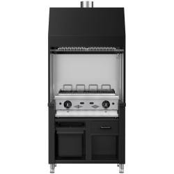Grătar cu apă pe gaz GGM Gastro Berlin HKGE1000S#GGE800 (Black/Inox) Thumb