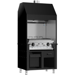 Вапо-гриль газовый GGM Gastro Berlin HKGE1000S#GGE800 (Black/Inox)