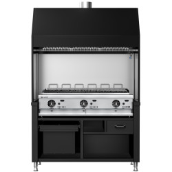 Вапо-гриль газовый GGM Gastro Berlin HKGE1400S#GGE1200 (Black/Inox) Thumb