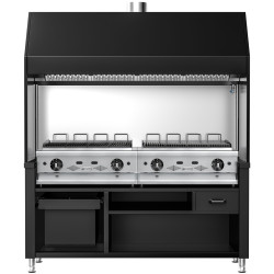 Grătar cu apă pe gaz GGM Gastro Berlin HKGE1800S#2#GGE800 (Black/Inox) Thumb