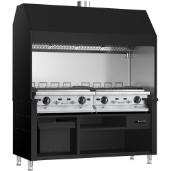 Вапо-гриль газовый GGM Gastro Berlin HKGE1800S#2#GGE800 (Black/Inox)