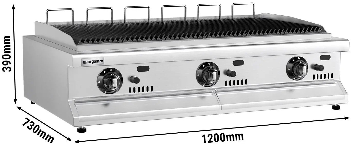 Вапо-гриль газовый GGM Gastro GGE1200 (Inox) - 5