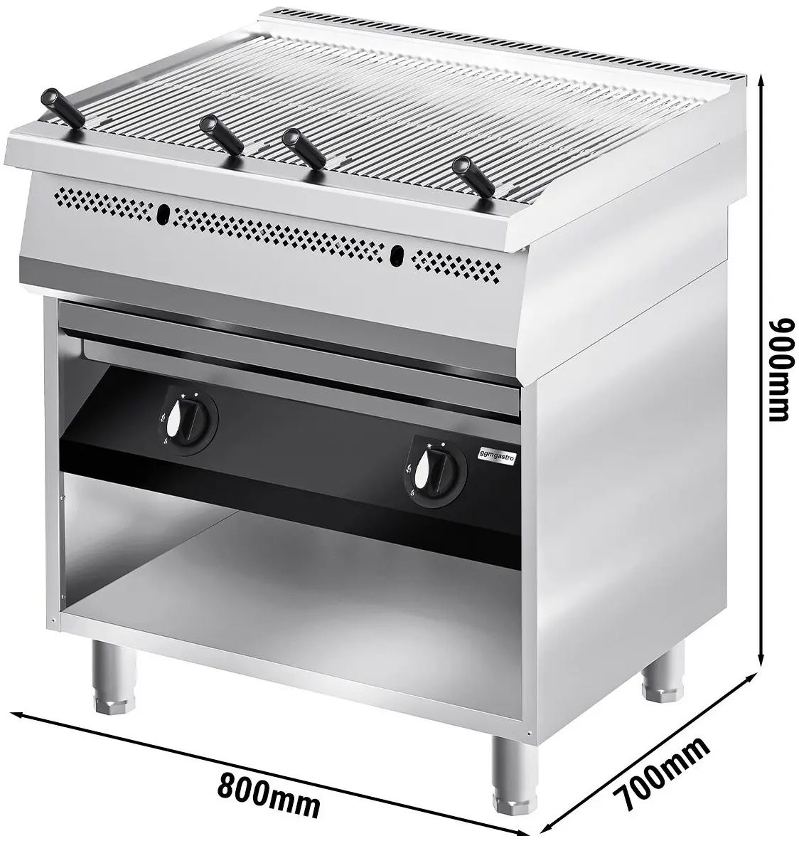Вапо-гриль газовый GGM Gastro GWGK80 (Inox) - 4