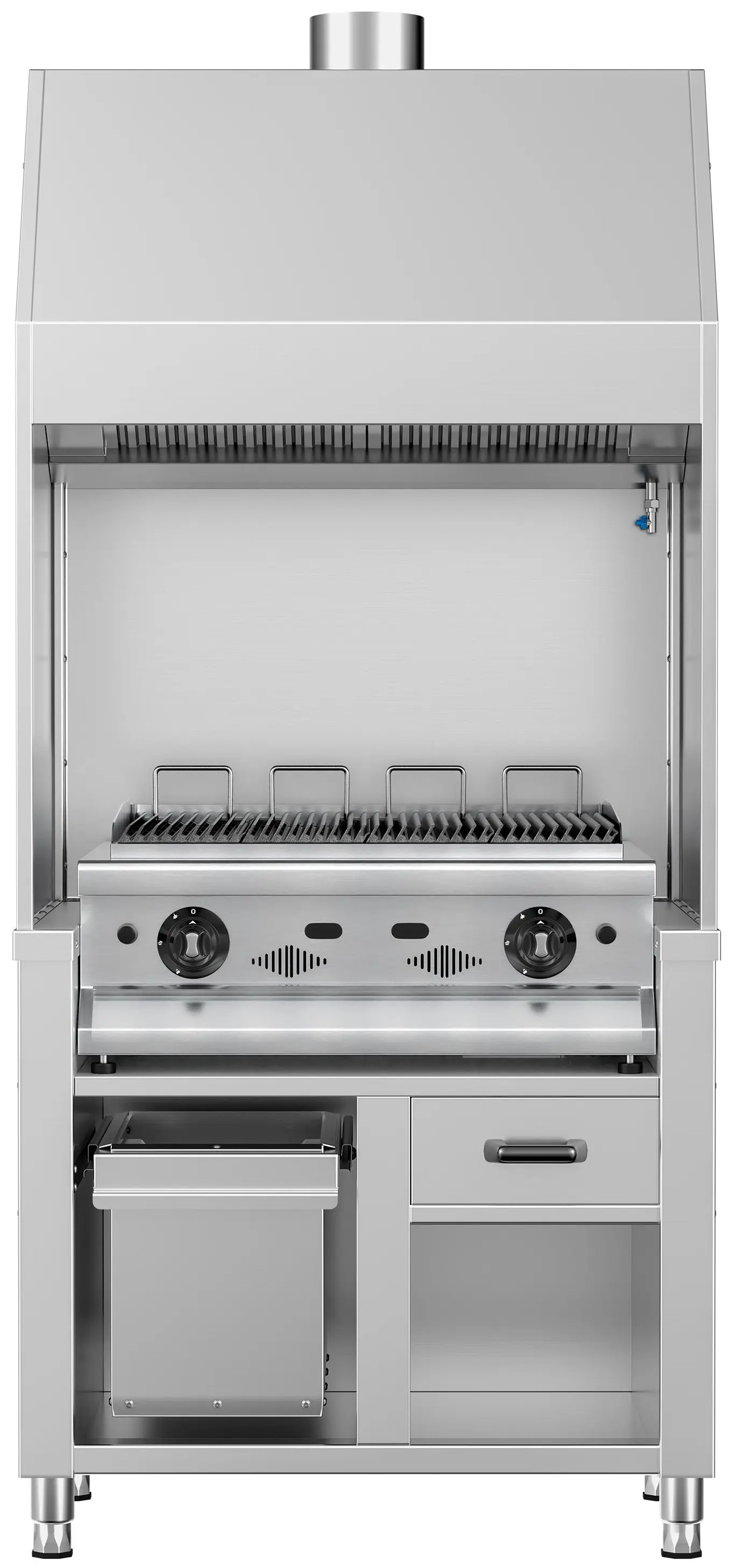 Вапо-гриль газовый GGM Gastro HKGE1000E#GGE800 (Inox) - 2