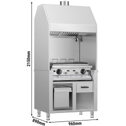 Вапо-гриль газовый GGM Gastro HKGE1000E#GGE800 (Inox) Thumb