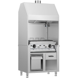 Вапо-гриль газовый GGM Gastro HKGE1000E#GGE800 (Inox)