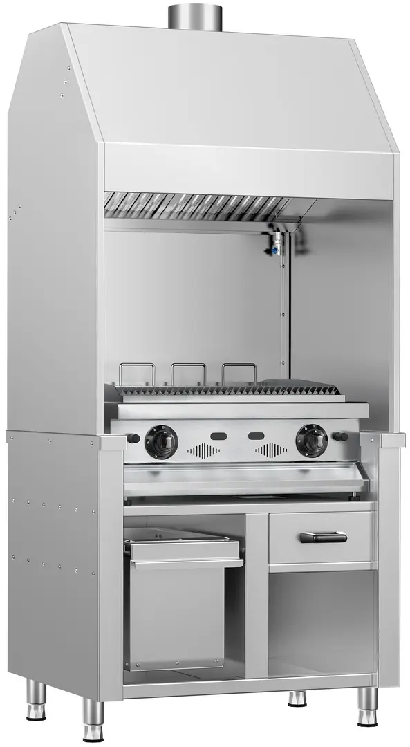 Вапо-гриль газовый GGM Gastro HKGE1000E#GGE800 (Inox)