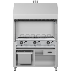 Вапо-гриль газовый GGM Gastro HKGE1400E#GGE1200 (Inox) Thumb