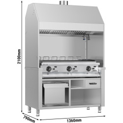 Вапо-гриль газовый GGM Gastro HKGE1400E#GGE1200 (Inox) Thumb