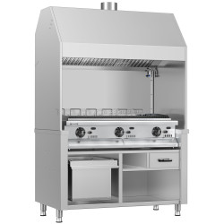 Вапо-гриль газовый GGM Gastro HKGE1400E#GGE1200 (Inox)