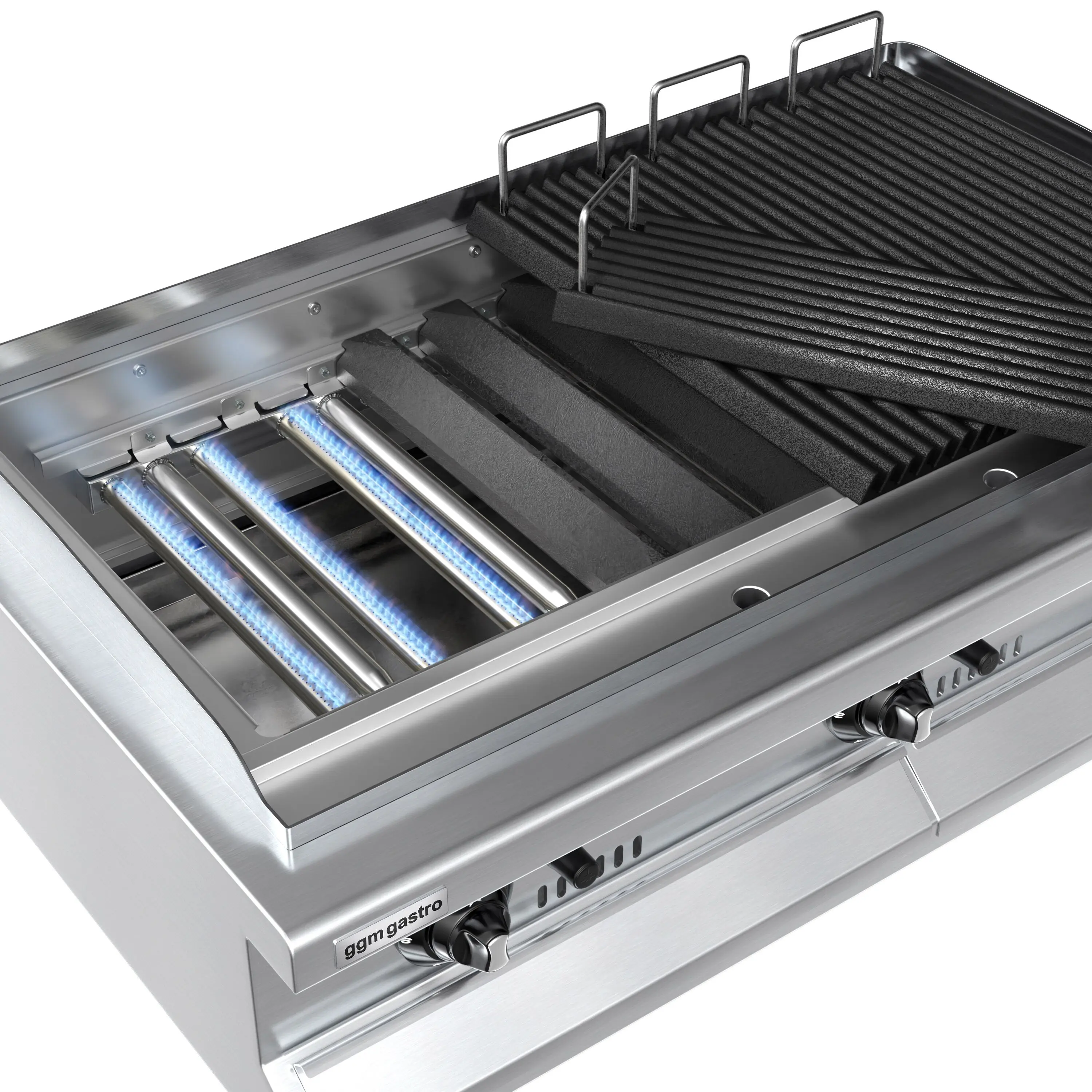 Вапо-гриль газовый GGM Gastro HKGE1400E#GGE1200 (Inox) - 5