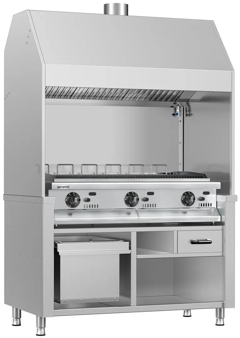 Вапо-гриль газовый GGM Gastro HKGE1400E#GGE1200 (Inox)
