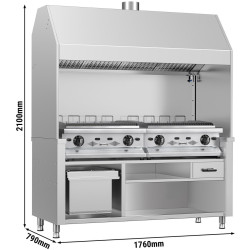 Вапо-гриль газовый GGM Gastro HKGE1800E#2#GGE800 (Inox) Thumb