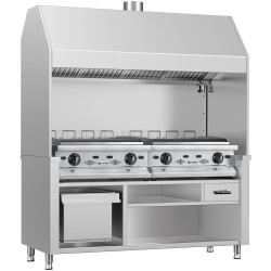 Вапо-гриль газовый GGM Gastro HKGE1800E#2#GGE800 (Inox)