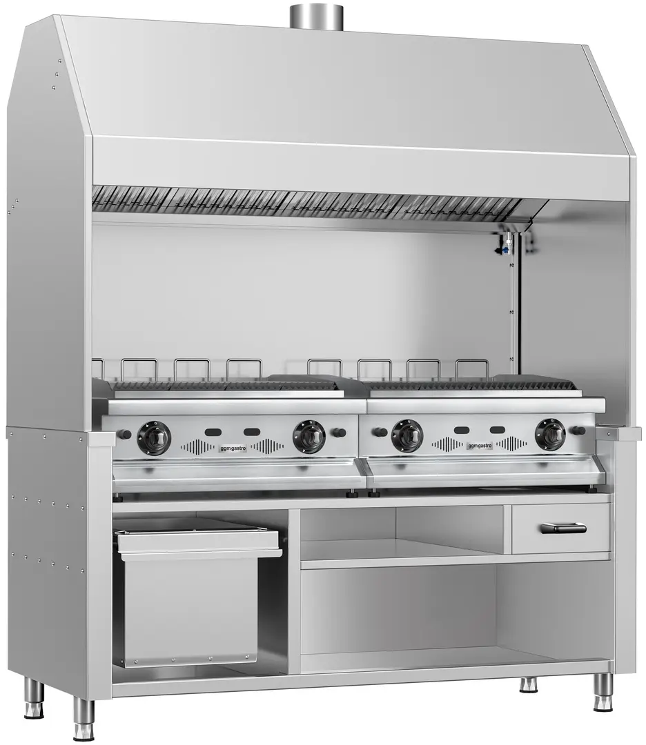 Вапо-гриль газовый GGM Gastro HKGE1800E#2#GGE800 (Inox)