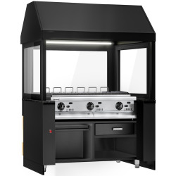 Grătar cu apă pe gaz GGM Gastro Toronto HGNE150D#GGE1200 (Black/Natural) Thumb