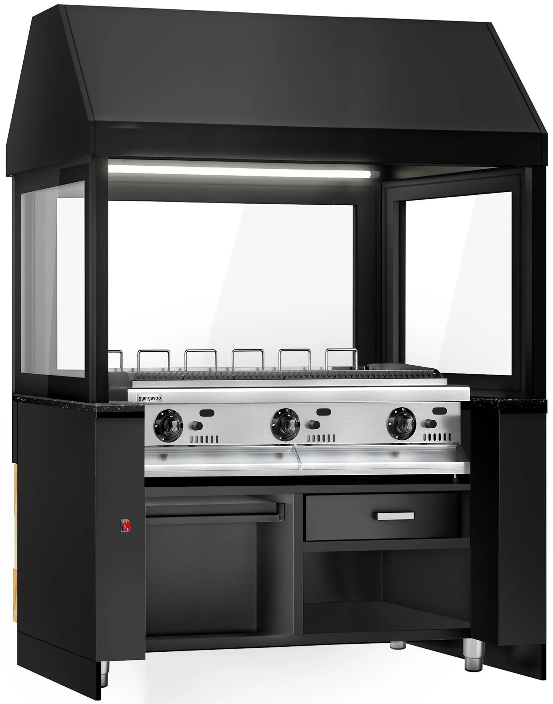 Grătar cu apă pe gaz GGM Gastro Toronto HGNE150D#GGE1200 (Black/Natural) - 3