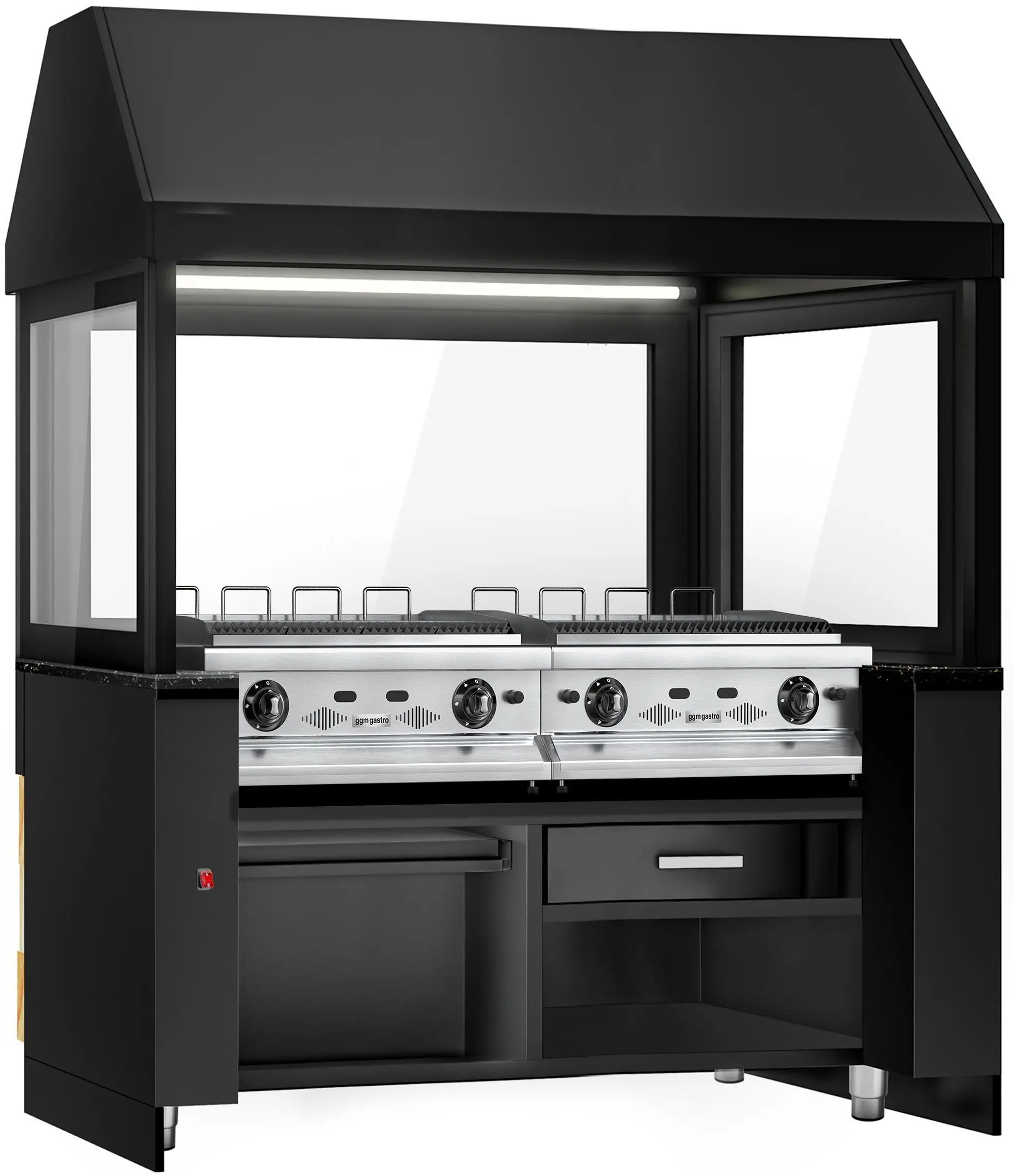 Вапо-гриль газовый GGM Gastro Toronto HGNE190D#2#GGE800 (Black/Natural) - 2