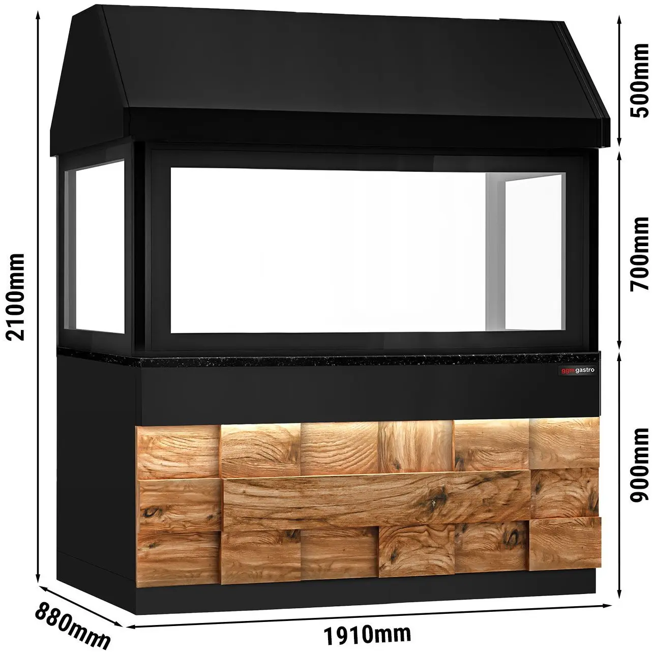 Вапо-гриль газовый GGM Gastro Toronto HGNE190D#2#GGE800 (Black/Natural) - 12