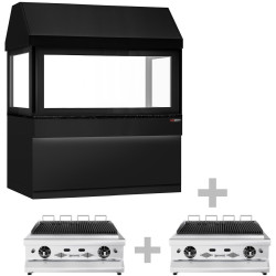 Grătar cu apă pe gaz GGM Gastro Toronto NMHKGE-190-S#GGE800 (Black/Inox) Thumb