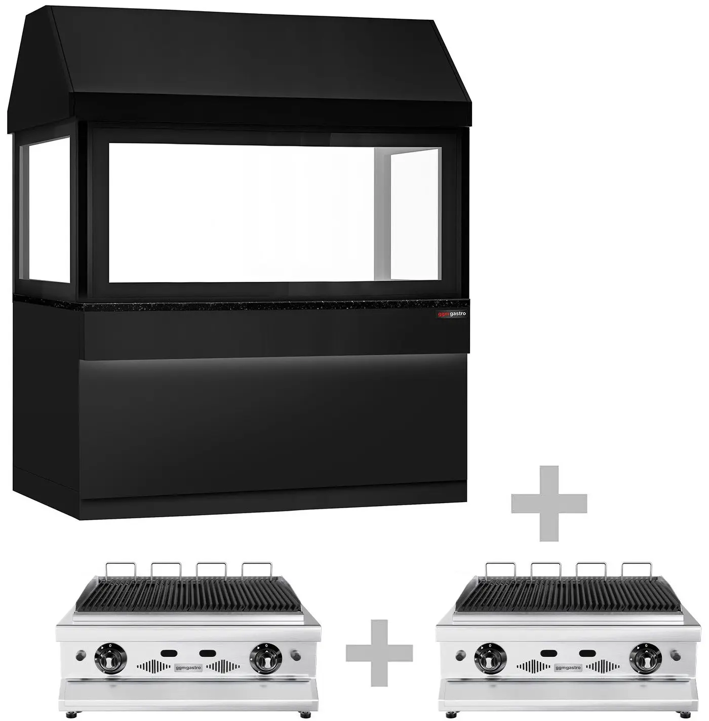 Grătar cu apă pe gaz GGM Gastro Toronto NMHKGE-190-S#GGE800 (Black/Inox) - 2