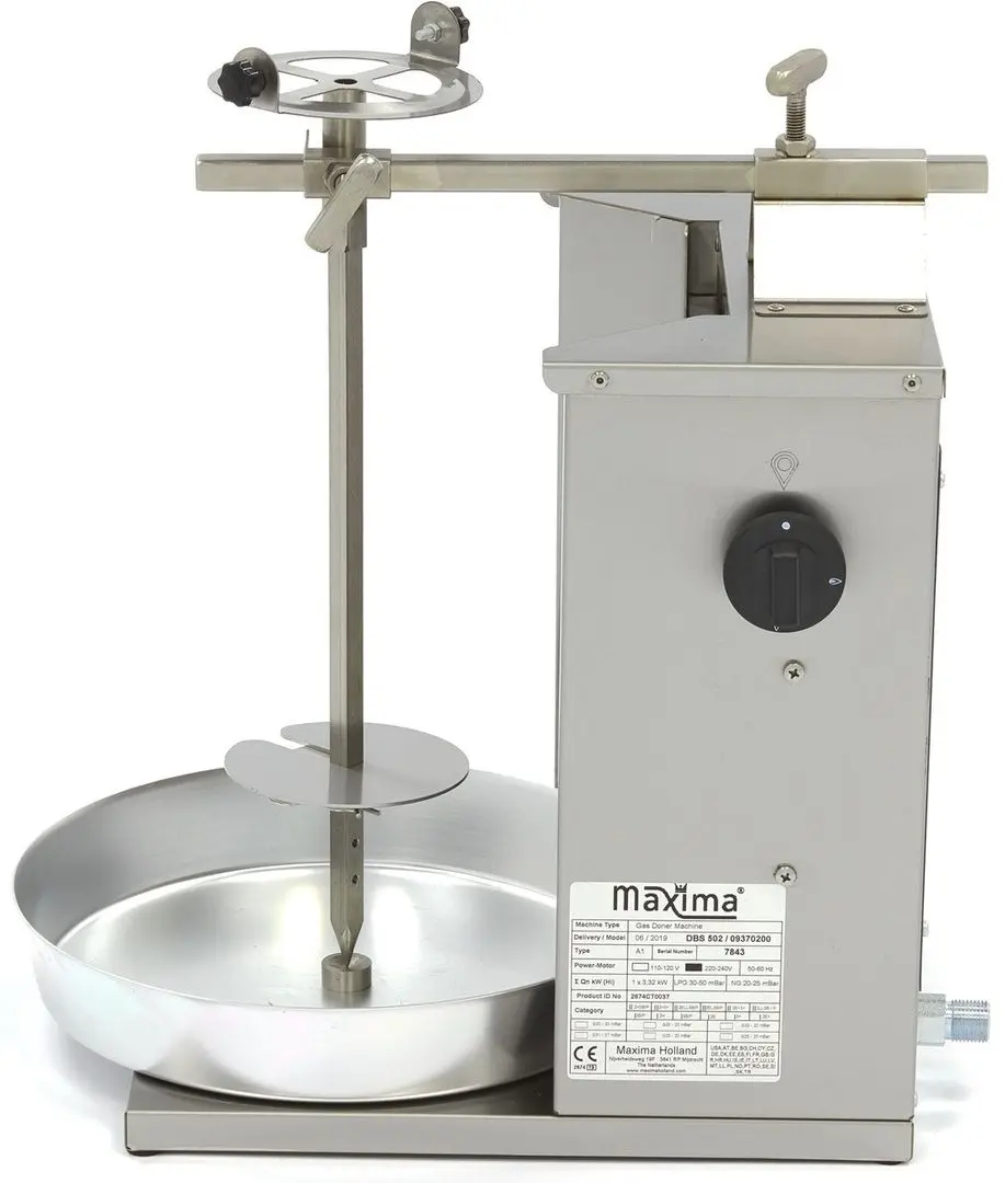 Doner aparat pe gaz Maxima 09370200 (Inox)
