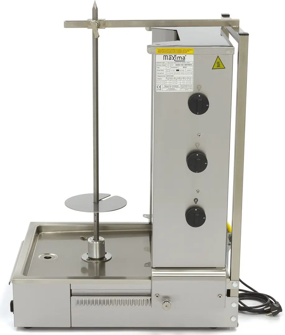 Doner aparat pe gaz Maxima 09370210 (Inox)