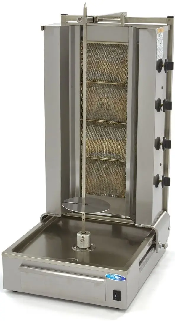 Doner aparat pe gaz Maxima 09370215 (Inox)