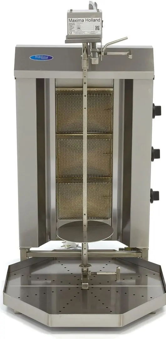 Doner aparat pe gaz Maxima 09370225 (Inox)