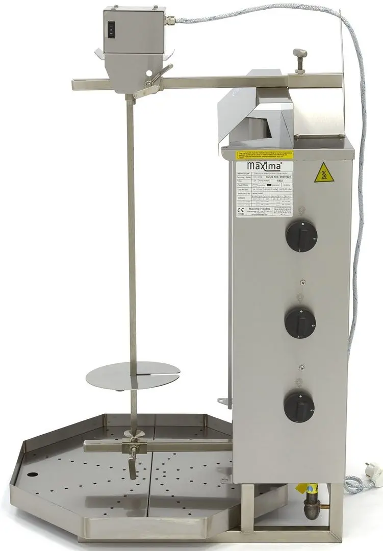 Doner aparat pe gaz Maxima 09370225 (Inox)