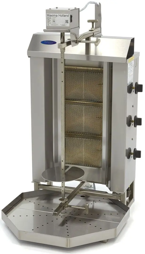 Doner aparat pe gaz Maxima 09370225 (Inox)