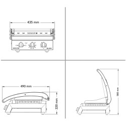 Контактный гриль Roband KGGGLL442 (Inox) Thumb