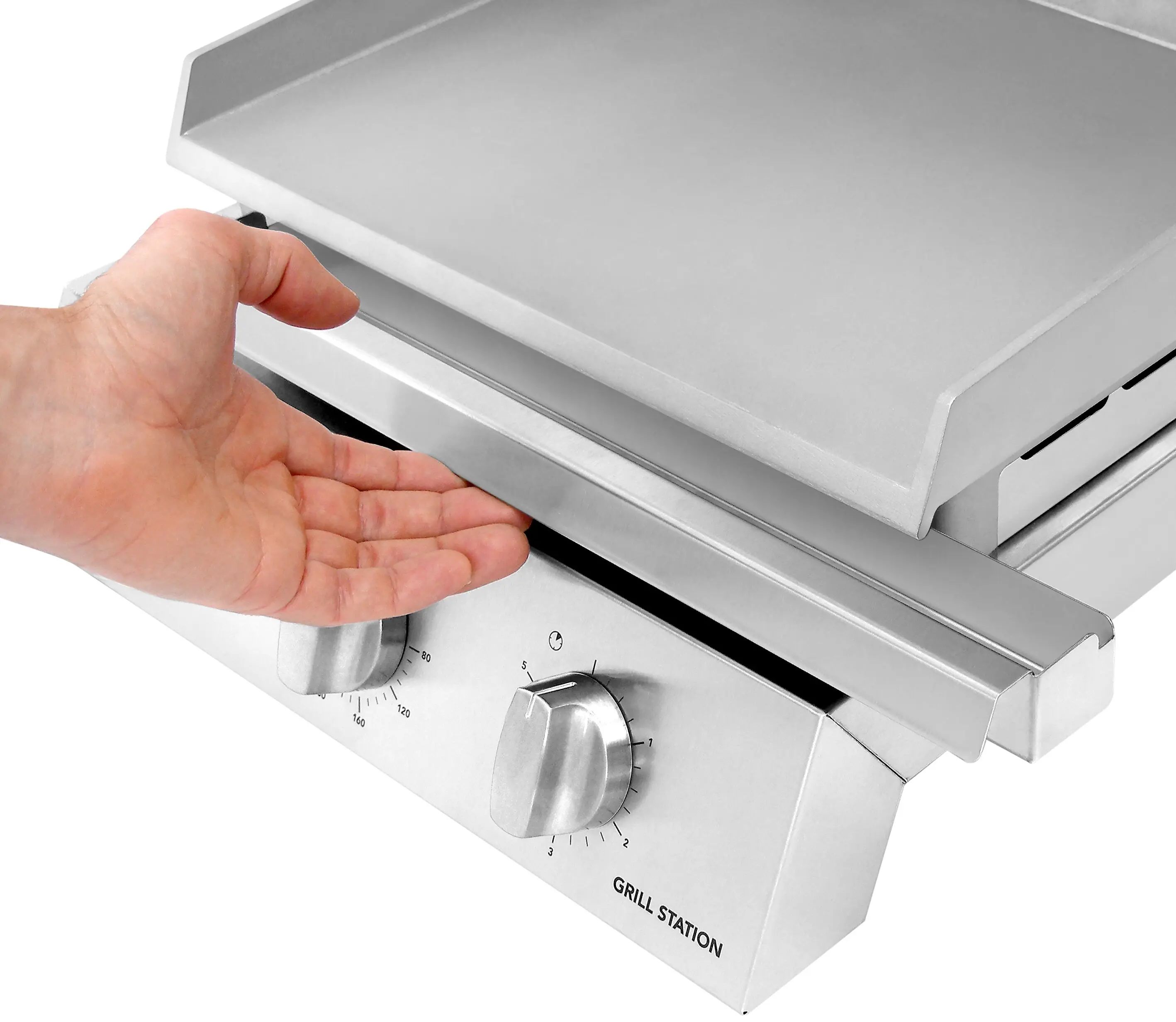 Контактный гриль Roband KGGLL442 (Inox) - 6
