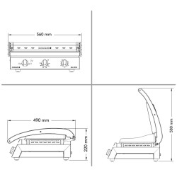 Контактный гриль Roband KGGLL542 (Inox) Thumb
