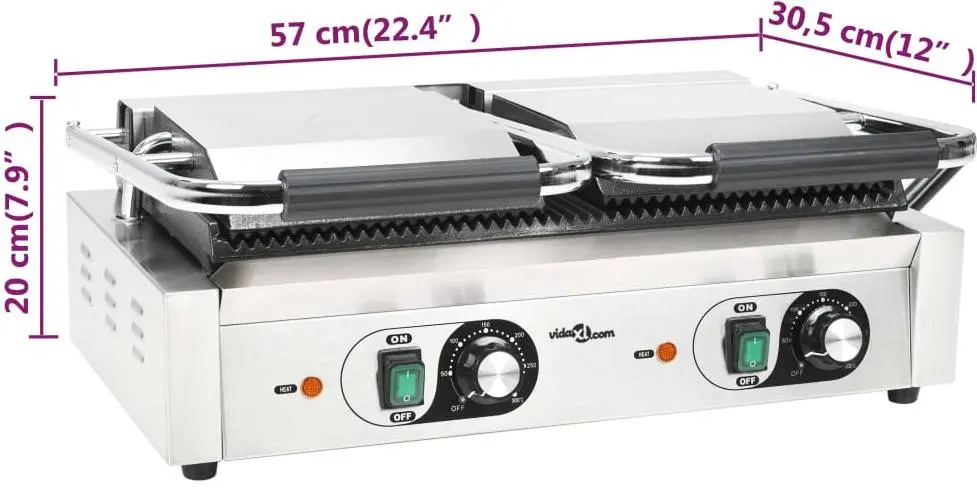 Grill electric VidaXL 50751 (Inox)