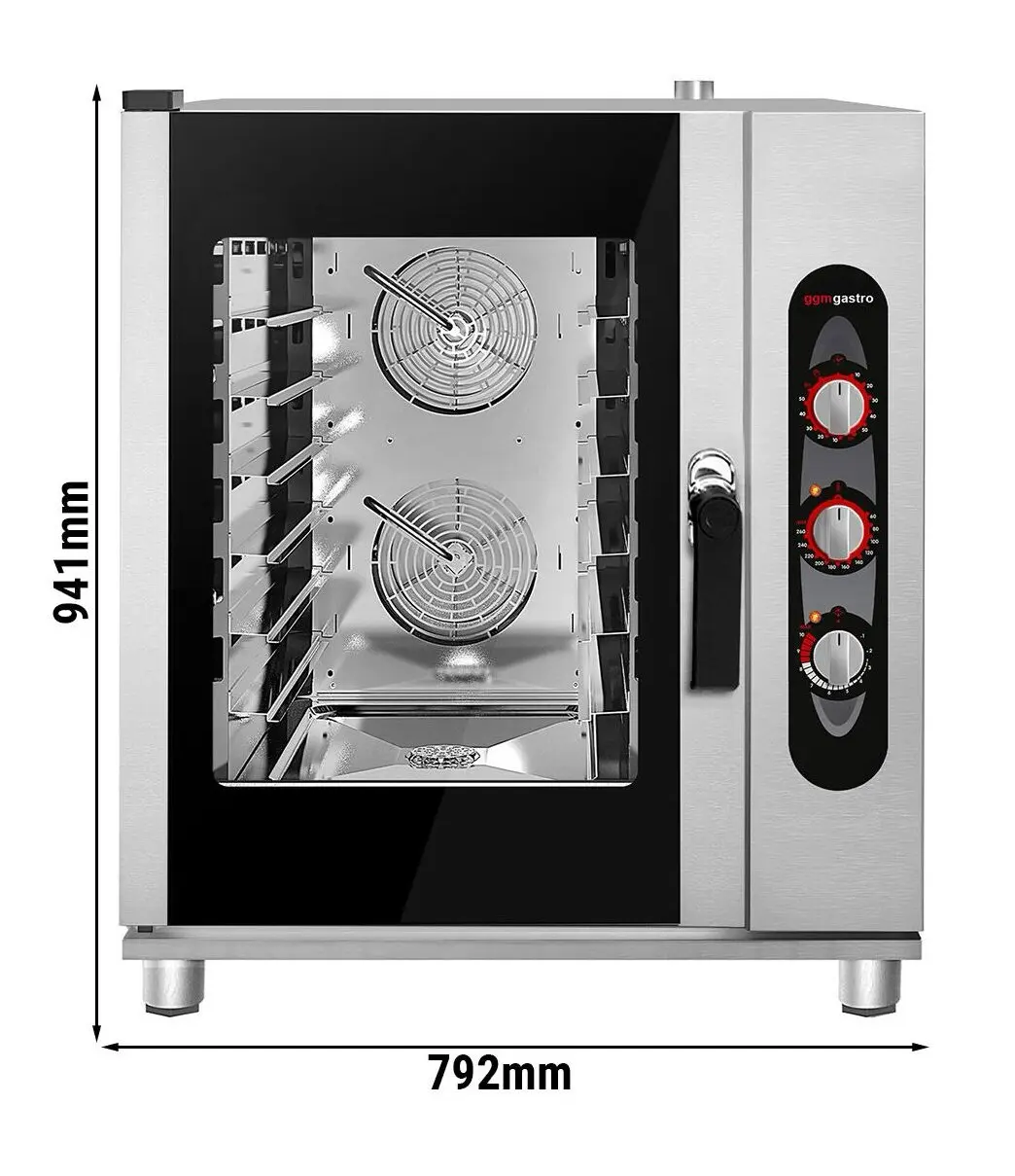 Конвекционная печь GGM Gastro 600x400 BOMV6 (Black/Inox) - 3