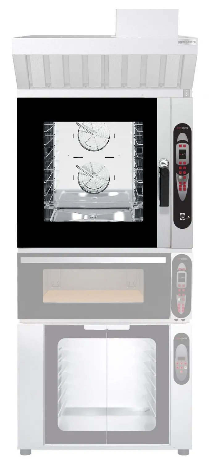 Конвекционная печь GGM Gastro 600x400 EHLBDV664 (Inox/Black) - 2