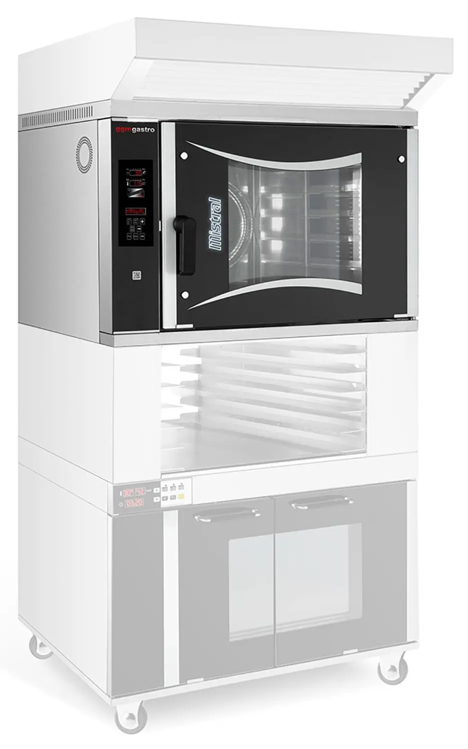 Конвекционная печь GGM Gastro 600x400 EHLDB664 (Inox/Black) - 2