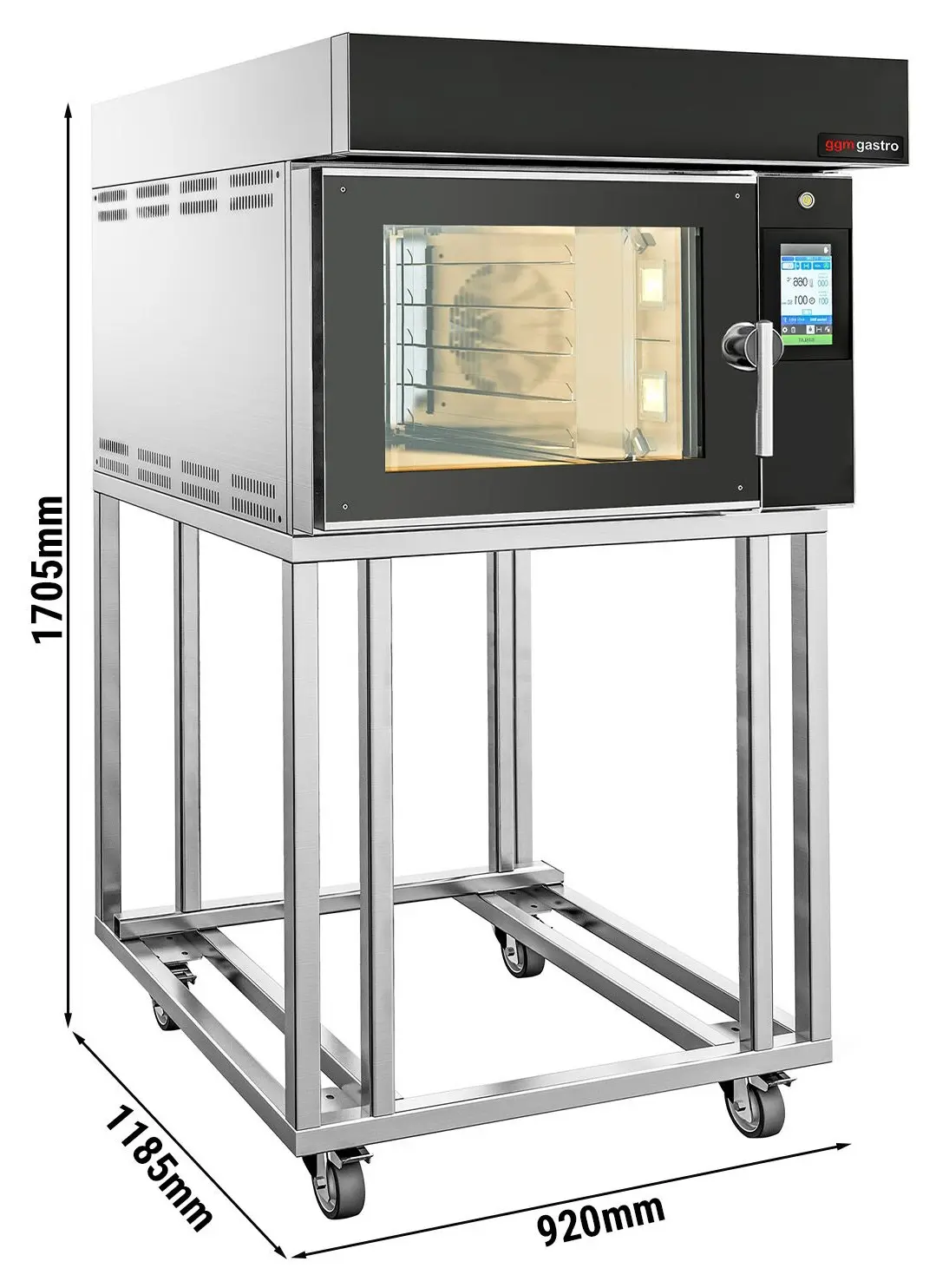 Печь с функцией расстойки GGM Gastro KDUGMK564 (Black/Inox) - 10