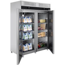Холодильно-морозильный шкаф GGM Gastro Premium KTKF1400D (Inox) Thumb